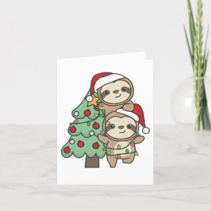 Sloth Julgran, juldjur Sloths Helgkort
