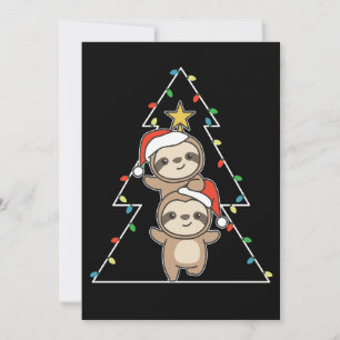 Sloth Julgran, juldjur Sloths Julkort