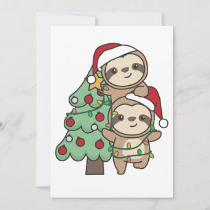 Sloth Julgran, juldjur Sloths Julkort