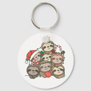 Sloth Julgran, roligt, julklangare Nyckelring