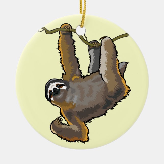sloth julgransprydnad keramik (Framsidan)