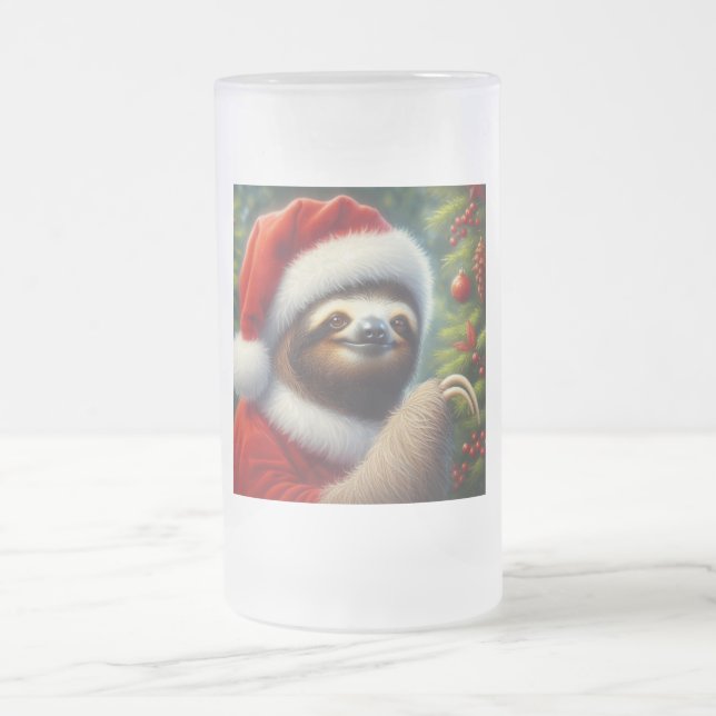Sloth Jultomten Frostat Ölglas (Center)