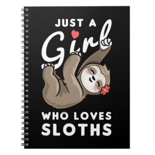 Sloth Just A Girl som Kärlek 209 lutar Anteckningsbok
