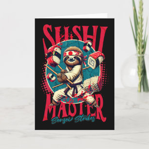 Sloth Karate Sushi Master Kort