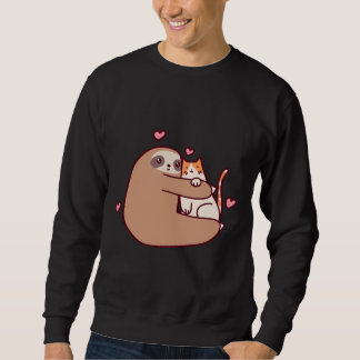 Sloth Kärlek Cat Lång Ärmad Tröja