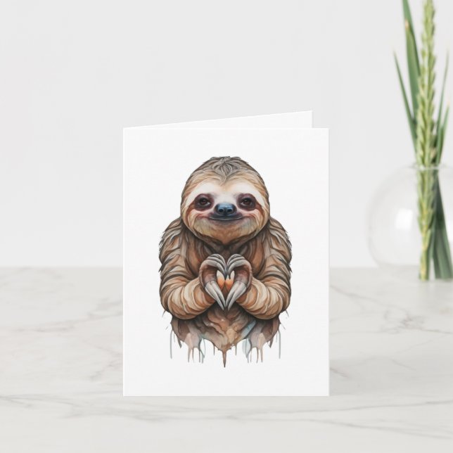 Sloth Kärlek Helgkort (Framsida)
