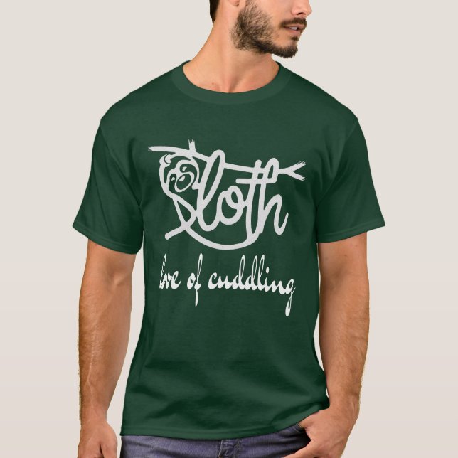 Sloth Kärlek i Cuddling 1 T Shirt (Framsida)