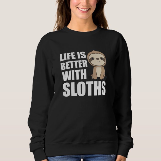 Sloth Kärlek Life Sloth Cute Animals Lazy T Shirt (Framsida)