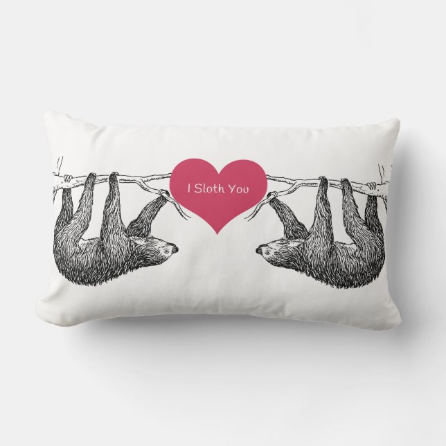 Sloth = kärlek lumbarkudde (Framsida)
