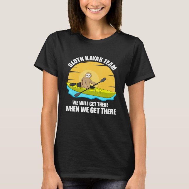 Sloth Kayak Team Kayaking För manar Women Paddling T Shirt (Framsida)
