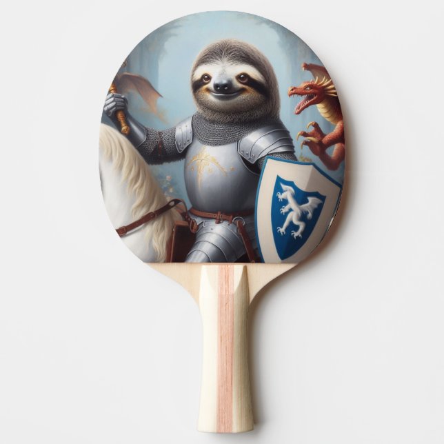 Sloth Knight Fighting Dragons Pingisracket (Framsidan)