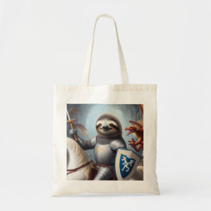 Sloth Knight Fighting Dragons Tygkasse