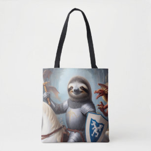 Sloth Knight Fighting Dragons Tygkasse