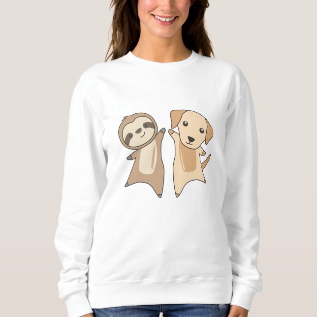 Sloth Labrador Djur älskare for Children T Shirt (Framsida)