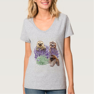 Sloth Lavender Shirt Womens Sloth Clothing Mor T