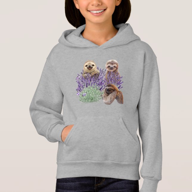 Sloth Lavender Shirt Womens Sloth Clothing Mor T Shirt (Framsida)