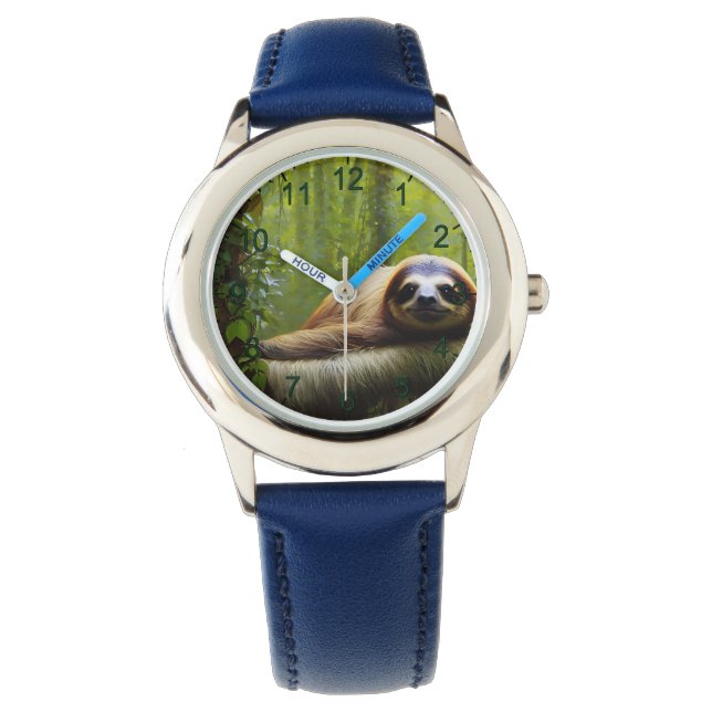Sloth Lazy Aeftermiddag, Kids Watch Armbandsur (Framsida)