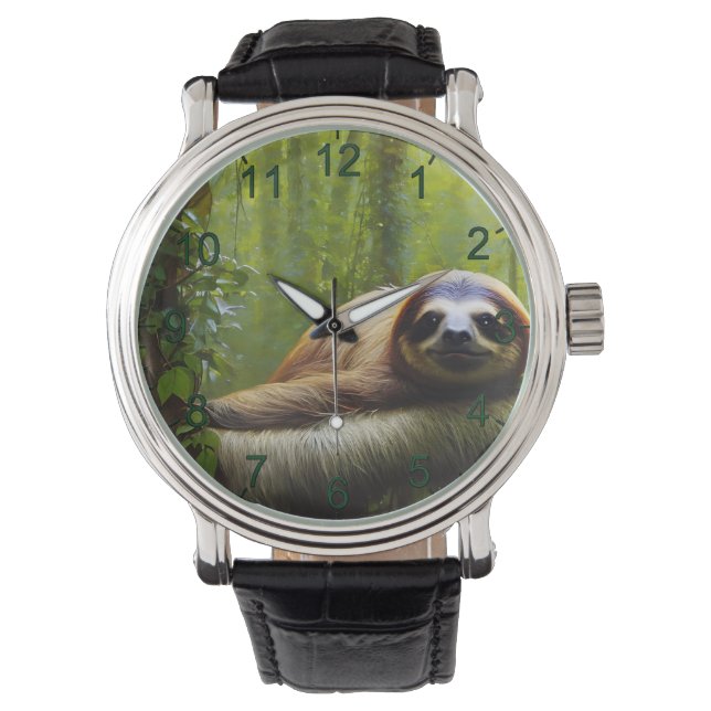 Sloth Lazy Aeftermiddag, Manar Watch Armbandsur (Framsida)