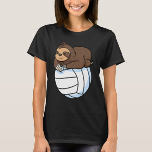 Sloth Lazy Animal Volleyball Sport Vild Träd T Shirt