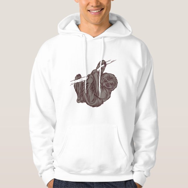 Sloth Lazy Animals Nap Gift Hoodie (Framsida)