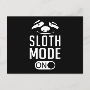 Sloth Lazy Sloths Animal Sleeping Funny Gift Idea Vykort