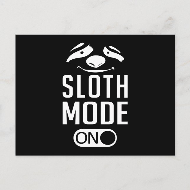 Sloth Lazy Sloths Animal Sleeping Funny Gift Idea Vykort (Framsida)