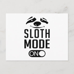 Sloth Lazy Sloths Animal Sleeping Tired Funny Gift Vykort