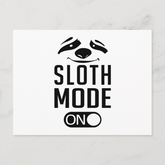 Sloth Lazy Sloths Animal Sleeping Tired Funny Gift Vykort (Framsida)