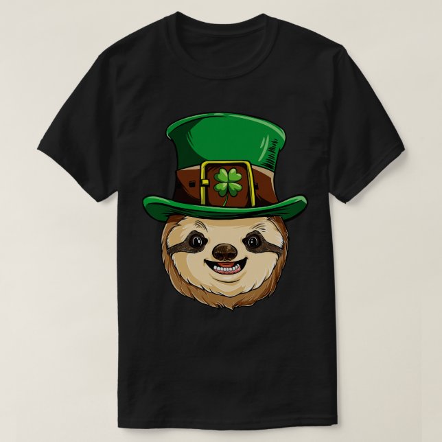 Sloth Leprechaun St patricks day for Animal Lover T Shirt (Design framsida)