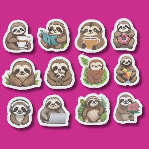 Sloth Life Collection Klistermärken