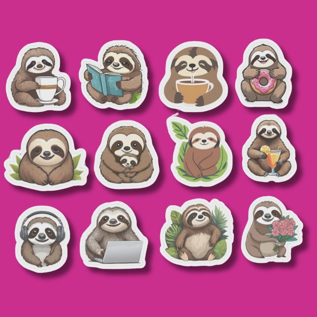 Sloth Life Collection Klistermärken (Skapare uppladdad)