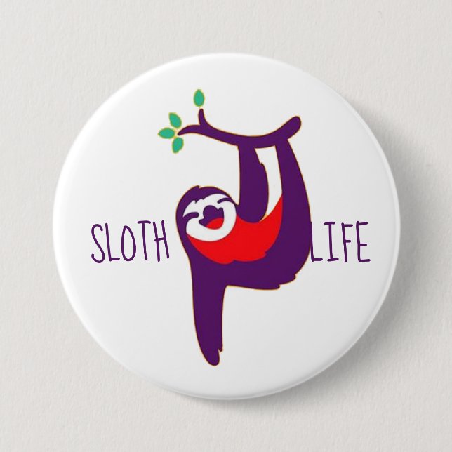 Sloth Life-knapp Knapp (Framsida)