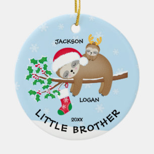 Sloth Little Brother jul Ornament