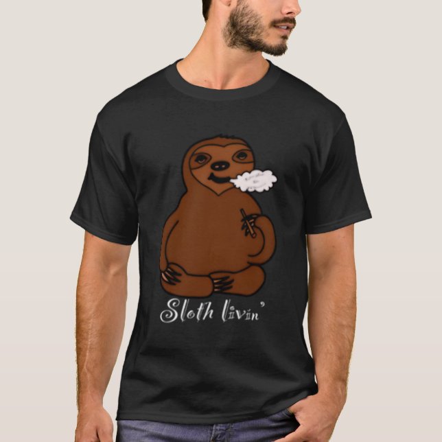 Sloth Livin T Shirt (Framsida)