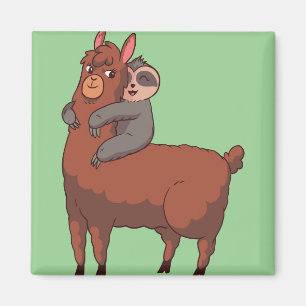 Sloth Llama Hugger Magnet