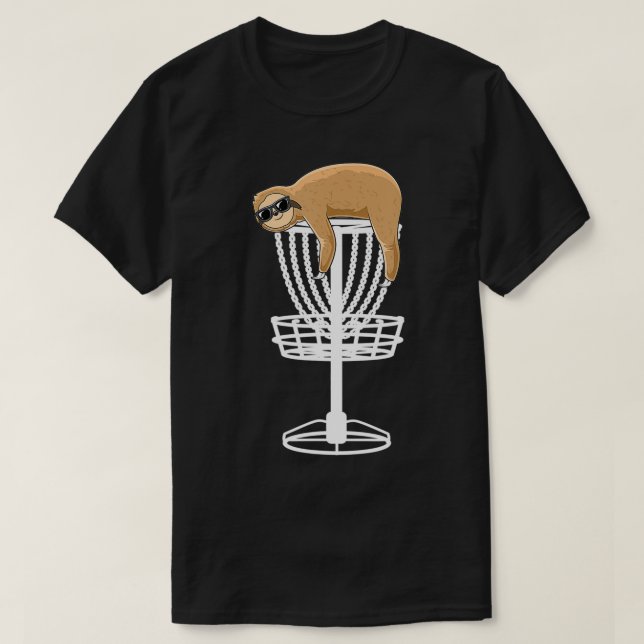 Sloth Lover Disc Golf Gift Frolf Golfer Basket Cut T Shirt (Design framsida)