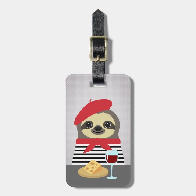 Sloth Luggage Taggs Bagagebricka (Vertikal Framsida)