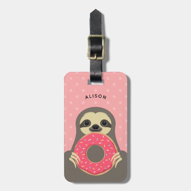 Sloth Luggage Taggs Bagagebricka (Vertikal Framsida)
