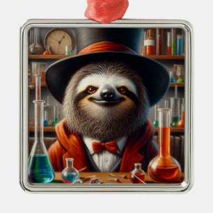 Sloth Mad Scientist Julgransprydnad Metall