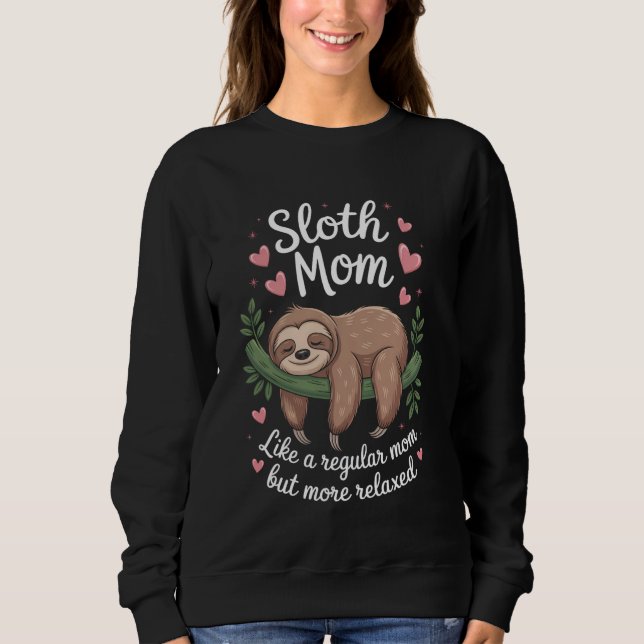 Sloth Mamma Funny Sloth T Shirt (Framsida)