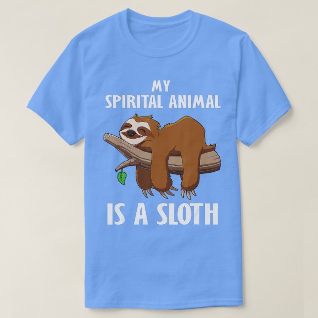 Sloth Manar Women Kids My Spirit Animal är en slum T Shirt (Design framsida)