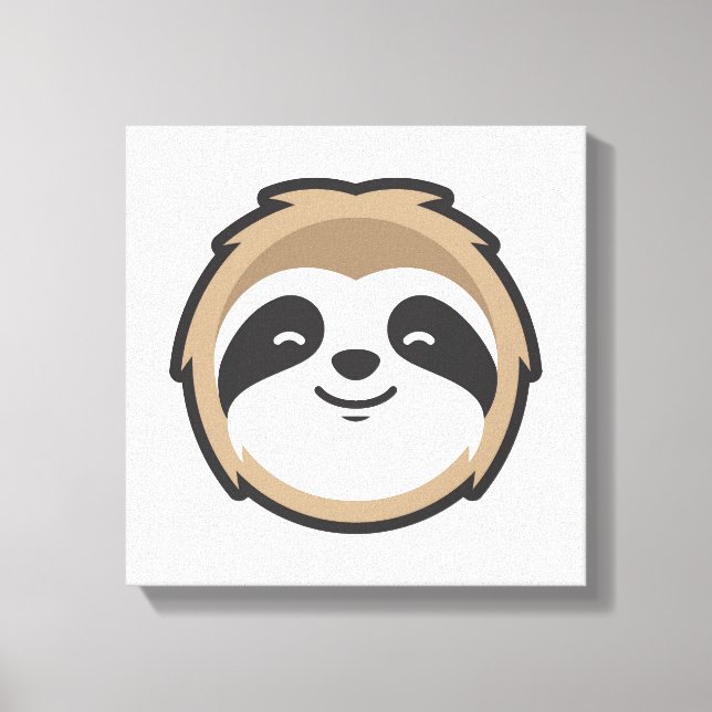 Sloth Mascot Canvastryck (Framsida)
