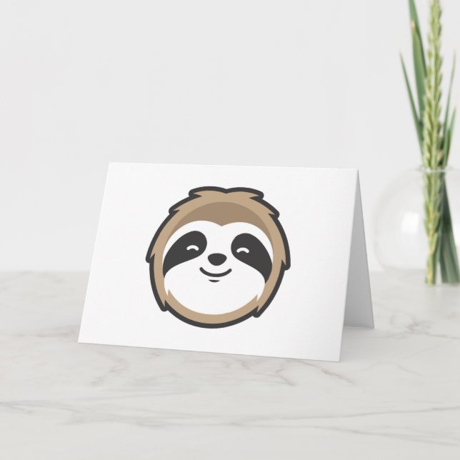 Sloth Mascot Kort (Framsida)