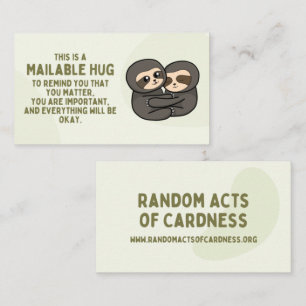 Sloth Mavailable Hug-kort