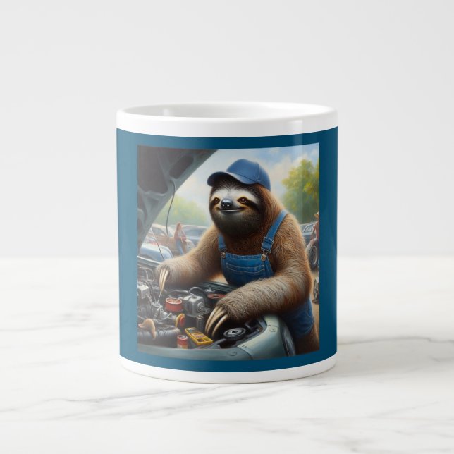 Sloth Mechanic Jumbo Mugg (Framsidan)