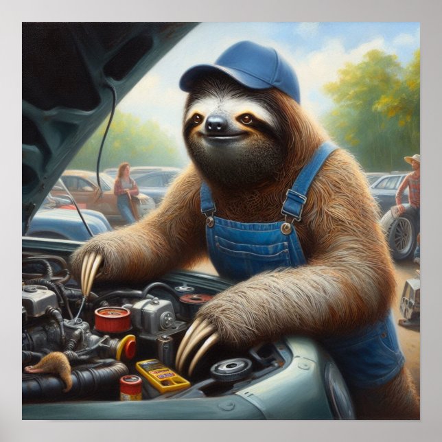 Sloth Mechanic Poster (Framsidan)