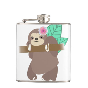Sloth med den blommaDigital illustrationen Fickplunta