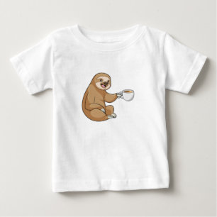 Sloth med Kopp i kaffe T Shirt