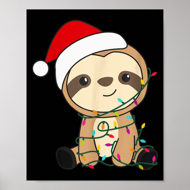 Sloth Merry Christmas Winter Sloths Christmas  Poster (Framsidan)