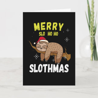 Sloth Merry Slo ho Slothmas Kort
